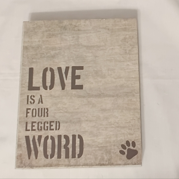 Love Is A Four Letter Word Wooden Block - Picture 1 of 2